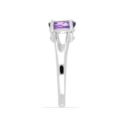 BUY REAL AFRICAN AMETHYST GEMSTONE RING IN STERLING SILVER